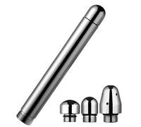 GNALIA Lavativa, 1 Unidad Varilla Ducha Con 3 Cabezales, Sistema Limpieza Anal Colónico, 13Cm Largo Color Plateado