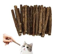 GNALIA Palitos De Catnip Para Gatos, 30 Unidades Color Marrón, Juguetes Masticables De Hierba Gatera Matatabi, Tamaño 120X6Mm, Para Entretenimiento Felino