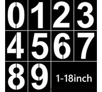 GNALIA Plantillas, 10 Unidades, Números Grandes 15Cm 6Inch Reutilizables, Blanco, Para Pintar Tartas Manualidades Pintura Graffiti Paredes