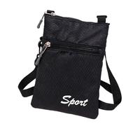 GNALIA Portadocumentos Viaje Riñonera Antirobo Para Hombre Y Niño, Color Negro Tamaño 20Cm Largo 13Cm Ancho, Deportes Economía 1 Unidad