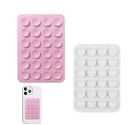 GNALIA Ventosa Movil 2 Piezas, Soporte Silicona Con Ventosa Para Teléfono 8X5.5Cm, Manos Libres Para Ducha Tiktok Selfies