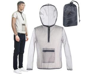 Gnat Jacket, Fly Clothing, Netting, Hooded Transpirable Mesh Protection Wear for Men Women Adult Camping Hiking Outdoor Adventures Fishing Shield Activities