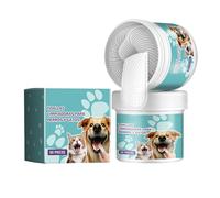 GNAUMORE Almohadillas de Limpieza de Dientes para Perro y Gato,Toallitas Dentales para Perros,Almohadillas para el Cuidado Dental de los Dedos,No Irritante,Fácil de Usar,50PC