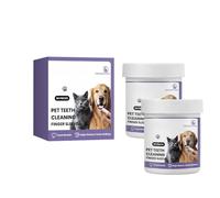 GNAUMORE Toallitas limpiadoras de Dientes Primera Calidad para Perros y Gatos,Almohadillas de Limpieza Dientes para Perro Gato,Nobleza Almohadillas Limpiezaa Dientes paraa Perro Gato 2PC