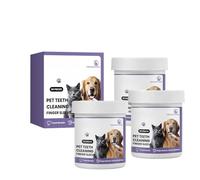 GNAUMORE Toallitas limpiadoras de Dientes Primera Calidad para Perros y Gatos,Almohadillas de Limpieza Dientes para Perro Gato,Nobleza Almohadillas Limpiezaa Dientes paraa Perro Gato 3PC