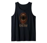 Gnaw Cuerpo Perturbador Hardcore Horror Monstruo Dientes Camiseta sin Mangas