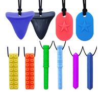 GNAWRISHING Collares masticables para niños sensoriales, 10 unidades, juguetes sensoriales masticables para autismo, niñas y niños, TDAH para niños pequeños, adultos (colores arcoíris)