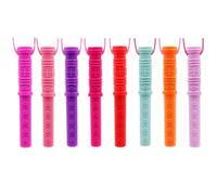 GNAWRISHING Collares masticables para niños sensoriales, 8 piezas, juguetes sensoriales masticables para niñas con autismo, TDAH, niños pequeños, adultos (8 piezas en forma de cilindro para niñas)