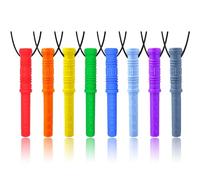 GNAWRISHING Collares Masticables Sensoriales para Niños y Adultos, 8 Piezas, Juguetes Sensoriales para Autismo, TDAH, Forma Cilíndrica