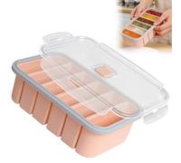 Gnaxyzthor Molde para Sopa, Souper Cubes Recipiente para Congelar,Bandeja para Cubitos de Hielo para Sopa con 6 Compartimentos para Almacenar y Congelar RestosSopa, Caldo y Salsas