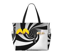 Gnbmvcc Abstract Circle Swirl - Bolso de playa de gran tamaño para mujer, con cremallera, para viajes, compras, viajes, piscina