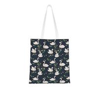 Gnbmvcc Beautiful White Swans On The Lake - Bolsa de compras reutilizable de 15 x 16 pulgadas, bolsa de lona, bolsa de protección del medio ambiente