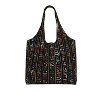 Gnbmvcc Bolsa de lona con un solo hombro con temática de tribu exótica, bolso de mano de color respetuoso con el medio ambiente que se puede reutilizar, súper duradero y lavable.