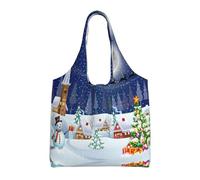 Gnbmvcc Bolsa de lona de Navidad con un solo hombro, bolsa de protección del medio ambiente de color que se puede reutilizar, súper duradera y lavable.