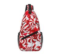 Gnbmvcc Candy Canes - Mochila diagonal para hombre y mujer, para viajes, senderismo, ocio