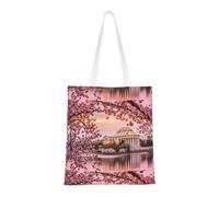 Gnbmvcc Cherry Blossoms 1 15 x 16 pulgadas bolsa de compras reutilizable, bolsa de lona, bolsa de protección del medio ambiente