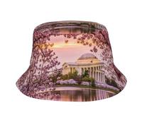 Gnbmvcc Cherry Blossoms - 1 sombrero de pescador de moda para adultos, sombreros de hongo para hombres y mujeres, sombreros de sol al aire libre, viajes al aire libre, color negro