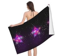 Gnbmvcc Color Stars - Toalla de baño absorbente de microfibra altamente absorbente, tacto suave, perfecta para el uso diario, secado rápido (80 x 130 cm)