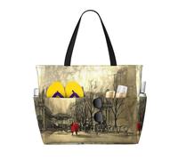 Gnbmvcc Couple In Love Walking - Bolso de playa de gran tamaño para mujer, con cremallera, para viajes, compras, viajes, piscina