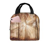 Gnbmvcc Fall Scene - Bolsa de almuerzo aislada de mano con aislamiento grueso para el trabajo y adultos