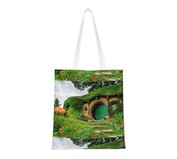 Gnbmvcc Fantasy Rural - Bolsa de compras reutilizable de 15 x 16 pulgadas, bolsa de lona, bolsa de protección del medio ambiente
