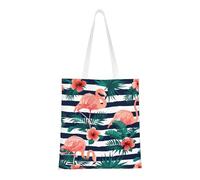 Gnbmvcc Flamingo Bird - Bolsa de compras reutilizable de 38 x 40 cm, bolsa de lona, bolsa de protección del medio ambiente
