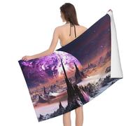 Gnbmvcc Galaxy Stars Hills - Toalla de baño absorbente de microfibra altamente absorbente, tacto suave, perfecta para el uso diario, secado rápido (80 x 130 cm)