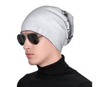 Gnbmvcc Gorro de invierno blanco con diseño de árbol de nieve resistente al viento para hombres y mujeres unisex