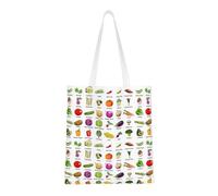Gnbmvcc Introducción de varias verduras bolsa de compras reutilizable de 15 x 16 pulgadas, bolsa de lona, bolsa de protección del medio ambiente