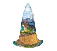 Gnbmvcc View Of Two Beaches - Disfraz de bruja con capucha para Halloween, para bailes de máscaras, Halloween, fiesta familiar