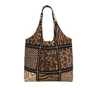 Gnbmvcc Wild Zoo - Bolsa de lona con un solo hombro, color respetuoso con el medio ambiente, se puede reutilizar, súper duradera y lavable.