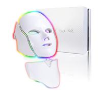 GNbow 7 Colores LED máscara Photon, Mascara Luz LED Facial Profesional Azul Roja Fotón Terapia de luz Rejuvenecimiento de Piel, para rejuvenecimiento y Estiramiento de la Piel