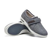 GNbow Zapatos Ortopédicos para Diabéticos, Zapatos Anchos Hombre Cómodas Zapatillas Casuales Ajustables para Caminar para Pies, Zapatos de Invierno con Forro Cálido