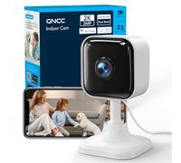 GNCC 2K 3MP Camara Vigilancia WiFi Interior 2.4G/5GHz, Camara Vigilancia Bebe con Seguimiento, Detección de IA, Audio Bidireccional, Visión Nocturna, Compatible con Alexa y Google, GC4
