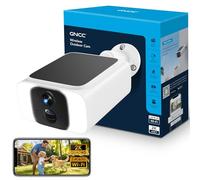 GNCC 2K 4MP Camara Vigilancia WiFi Exterior Solar con PIR Sirena, 2.4/5GHz | Visión Nocturna Color, Audio Bidireccional, PIR Movimiento Detección, IP66, Alexa