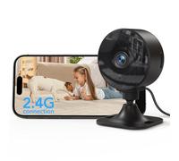 GNCC GC3 Cámara Vigilancia WiFi Interior 1080P, 2.4GHz Monitor para Bebés y Mascotas, Lente Fijo, Fácil Instalación, Nube y Almacenamiento SD, Detección de Movimiento, Enchufable, Negro