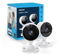 GNCC GC3 Pack 2 Camaras Vigilancia WiFi Interior Fijas 1080P, Monitor Bebés/Mascotas, Detección Humana, Fácil Instalación, Nube y Almacenamiento SD, Se Requiere Suscripción, 2.4GHz, Plug-in