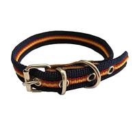 GNCGarden Collar de Perro Azul 30 cm | Collar de Algodón con Bandera de España | Resistente a Tirones y Climatología