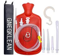 GNEGKLEAN Kit de bolsa de enema de café, manguera de silicona de 5 pies, 2 L, kit de limpieza de desintoxicación de agua y colon