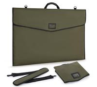 GNEGNI LIFE Cartera de artista A1 (61 x 91,4 cm) - Carpeta de dibujo impermeable de nailon con revestimiento de PVC, correa para el hombro y asa para bocetos, carteles y obras de arte, verde oliva