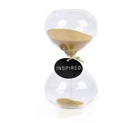 GNEGNI LIFE Reloj de arena de 60 minutos, reloj de arena dorado con temporizador de cocina, cristal inspirado, hogar, oficina, escritorio, decoración