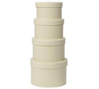 GnFlus Juego de 4 cajas de regalo redondas de terciopelo blanco con tapa, para arreglos, flores, bodas, cumpleaños, día de San Valentín, dama de honor, Navidad, fiesta, aniversario