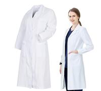 GNHG 1 Artículo Bata de Laboratorio de Química para Estudiantes,Bata de Laboratorio de Química para Mujer,Bata Médica Adecuada para Estudiante de Laboratorio de Enfermería Cosplay Dress(L)