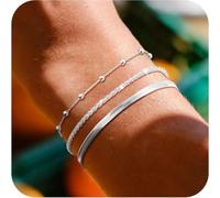 GNHG 3 Pezzi Set Bracciale Donna Argento Oro, Braccialetti Diamond, Bracciale Strass Donna por Donne Ragazze Regalo Gioielleria