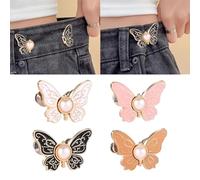 GNHG 4 piezas Bottoni Jeans Regolabili, Stringi Pantaloni Vita Fibbia Bottoni Jeans Stringi Pantaloni Bottone Stringi Pantaloni Bottoni para Stringere Jeans, Adecuado para La Regolazione Della