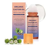 GNHG 50ml Aceite De Ricino Orgánico Con Rodillo Cuarzo Rosa,Roll-On Aceite De Ricino Orgánico,Ingredientes Naturales