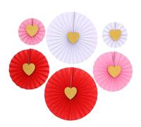 GNHG decoraciones de cumpleaños, decoración de la bola de papel, 6 piezas de corte del corazón de papel de boda y abanicos de nido de abeja Kit de bolas de papel decorativo para la boda del cumpleaños