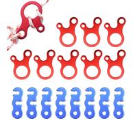 GNHG Juego de 16 tensores de cuerda de aluminio para acampar - 2 modelos x 8 piezas, tensor de línea de sujeción, tensor de tienda de campaña, accesorios para acampar, senderismo, playa