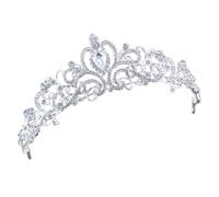 GNHG Tiara de Cristal con Corona de 1 Pieza, Tiara para Mujer, Adecuada para desfiles de Bodas, graduaciones, Fiestas de Princesas