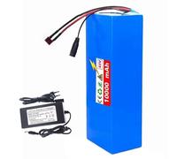 GNIUBBDB 48V 10Ah E-Bike Batería De Ion De Litio con 54.6V 2A Cargador 13S4P Bicicleta Eléctrica Scooter Batería Built-In BMS para 250W 300W 350W 500W Motor XT60 Plug+SM Plug